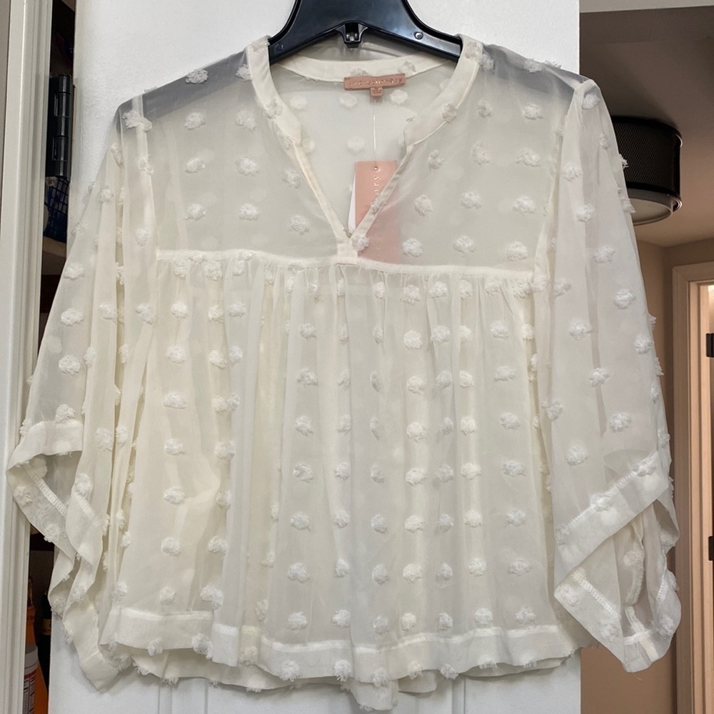 NWT Evolutionary Cream Blouse